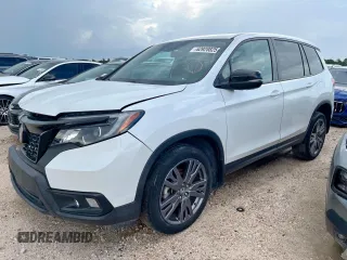 2021 Honda Passport EX-L with VIN 5FNYF8H55MB041554, listed as a Copart auction lot 62928825 with 33,597 mi miles and Salvage title. Bid and sale history available at DreamBid. Image 1.