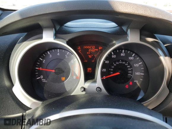 2012 Nissan Juke SL with VIN JN8AF5MR5CT114222, listed as a Copart auction lot 44494205 with 144,470 mi miles and Salvage Title. Bid and sale history available at DreamBid. Image 9.