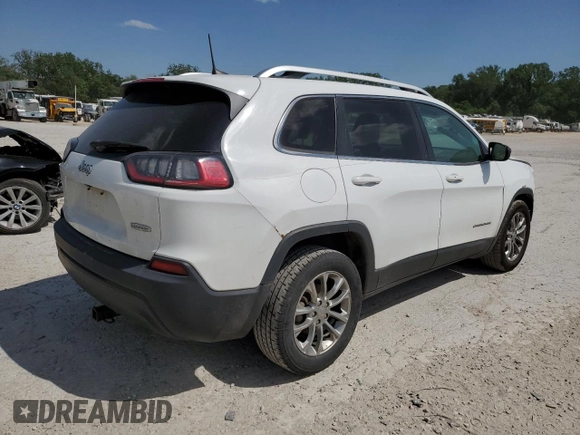 2019 Jeep Cherokee Latitude Plus with VIN 1C4PJLLB9KD226110, listed as a Copart auction lot 56486085 with 158,585 mi miles and Salvage title. Bid and sale history available at DreamBid. Image 3.