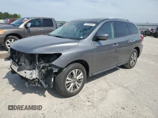 2019 Nissan Pathfinder S z VIN 5N1DR2MNXKC605066, wystawiony jako Copart lot #52806895 z przebiegiem 123 017 mil mil oraz Szkoda całkowita • Salvage title. Historia ofert i sprzedaży dostępna na DreamBid. Obrazek 1.
