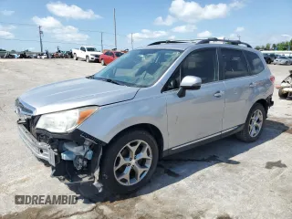 2015 Subaru Forester Touring with VIN JF2SJAUC4FH520472, listed as a Copart auction lot 61955635 with 111,386 mi miles and Salvage title. Bid and sale history available at DreamBid. Image 1.