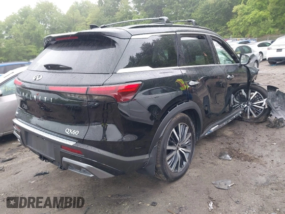 2024 Infiniti QX60 Autograph with VIN 5N1DL1HUXRC356369, listed as a IAAI auction lot 42312323 with 12,987 mi miles and . Bid and sale history available at DreamBid. Image 4.