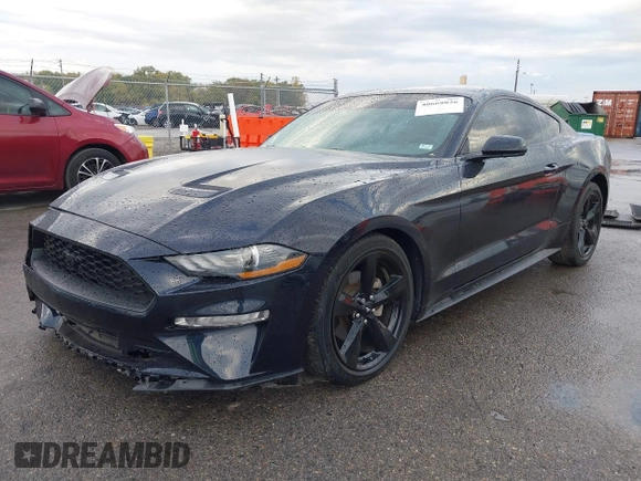 2021 Ford Mustang EcoBoost with VIN 1FA6P8TH7M5122830, listed as a IAAI auction lot 40668826 with 41,379 mi miles. Bid and sale history available at carsss.com. Image 2.