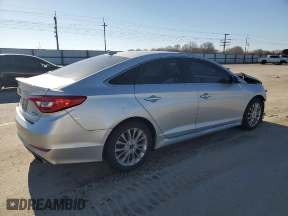 2015 Hyundai Sonata Limited with VIN 5NPE34AF0FH032756, listed as a Copart auction lot 47362825 with 178,484 mi miles and Salvage Title. Bid and sale history available at carsss.com. Image 3.