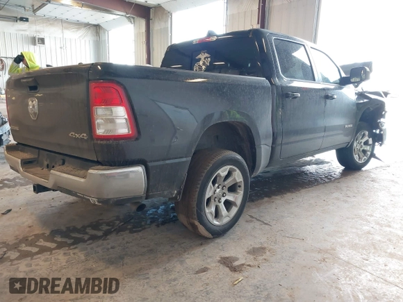 2022 Ram 1500 Big Horn with VIN 1C6RRFFG3NN345917, listed as a IAAI auction lot 41673735 with 33,972 mi miles. Bid and sale history available at carsss.com. Image 4.