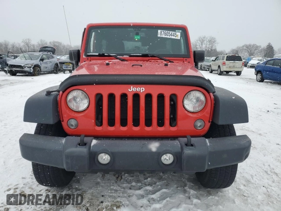 2018 Jeep Wrangler JK Unlimited Sport S with VIN 1C4BJWDGXJL827486, listed as a Copart auction lot 87605445 with 96,656 mi miles and Salvage Title. Bid and sale history available at carsss.com. Image 5.
