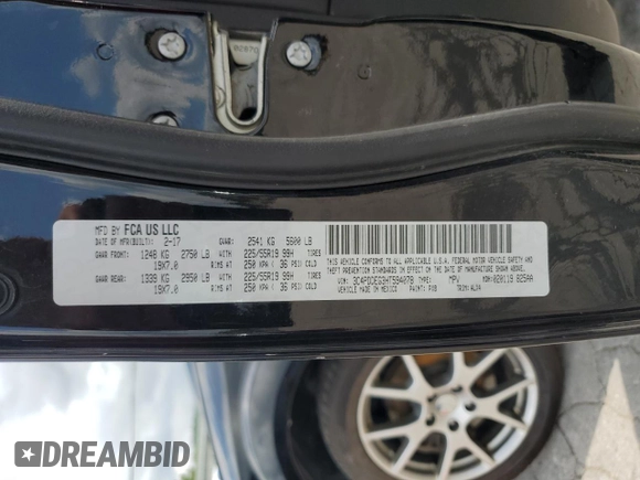 2017 Dodge Journey GT z VIN 3C4PDDEG3HT594078, wystawiony jako Copart lot #62853955 z przebiegiem 213 862 mil mil oraz Szkoda całkowita • Salvage title. Historia ofert i sprzedaży dostępna na DreamBid. Obrazek 14.