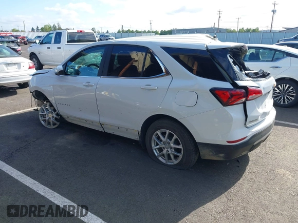2024 Chevrolet Equinox LT with VIN 3GNAXUEG3RS215950, listed as a IAAI auction lot 42085571 with 24,145 mi miles and . Bid and sale history available at DreamBid. Image 3.