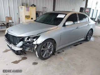 2012 Hyundai Genesis 4.6L with VIN KMHGC4DF8CU158042, listed as a IAAI auction lot 40853745 with 107,563 mi miles. Bid and sale history available at carsss.com. Image 17.
