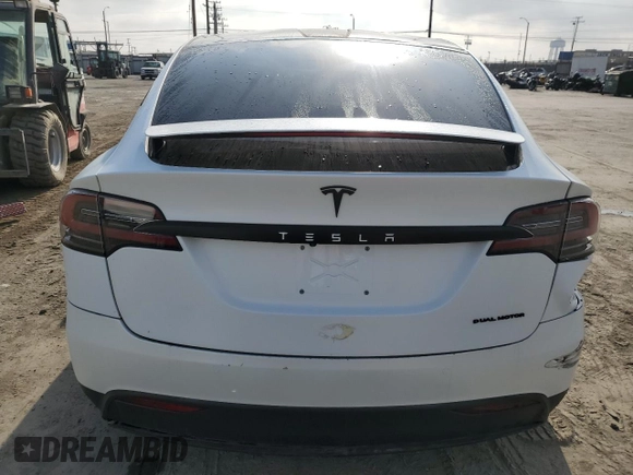 2021 Tesla Model X Long Range Plus with VIN 5YJXCBE22MF311576, listed as a Copart auction lot 53541595 with 83,137 mi miles and Salvage Title. Bid and sale history available at carsss.com. Image 6.