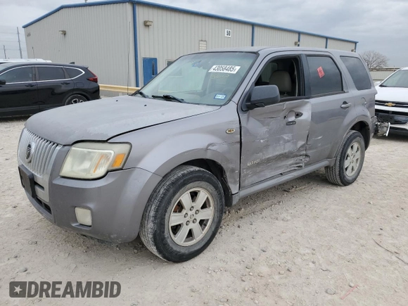 2008 Mercury Mariner with VIN 4M2CU81148KJ18358, listed as a Copart auction lot 43058485 with 263,132 mi miles and Salvage title. Bid and sale history available at DreamBid. Image 1.