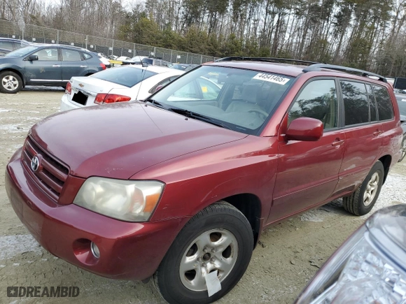 2007 Toyota Highlander with VIN JTEGD21A070165218, listed as a Copart auction lot 44541465 with 218,161 mi miles and Salvage Title. Bid and sale history available at carsss.com. Image 1.