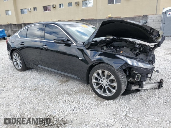 2021 Cadillac CT5 Premium Luxury with VIN 1G6DN5RK4M0144115, listed as a Copart auction lot 47977965 with 73,122 mi miles and Non Repairable. Bid and sale history available at DreamBid. Image 4.