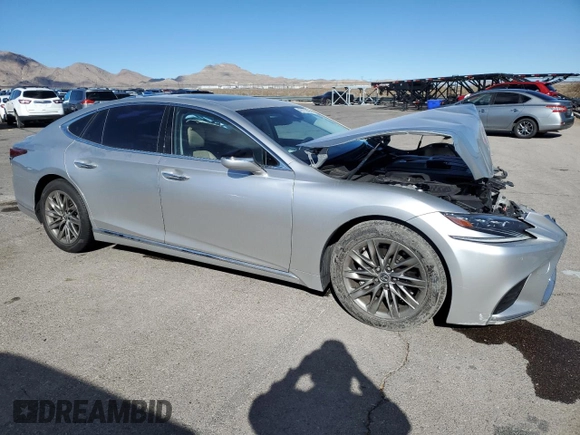2018 Lexus LS 500 with VIN JTHB51FF7J5003282, listed as a Copart auction lot 46177865 with 52,709 mi miles and Salvage title. Bid and sale history available at DreamBid. Image 4.