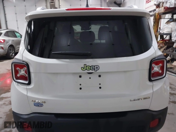 2017 Jeep Renegade Limited with VIN ZACCJBDB4HPG10586, listed as a IAAI auction lot 41410600 with 34,705 mi miles and . Bid and sale history available at DreamBid. Image 16.