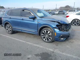 2018 Volkswagen Tiguan SEL Premium with VIN 3VV5B7AX0JM218427, listed as a IAAI auction lot 41188087 with 46,877 mi miles and . Bid and sale history available at DreamBid. Image 1.