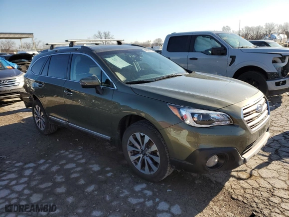 2017 Subaru Outback Touring with VIN 4S4BSATC5H3367447, listed as a Copart auction lot 49508725 with 80,477 mi miles and Salvage Title. Bid and sale history available at carsss.com. Image 4.