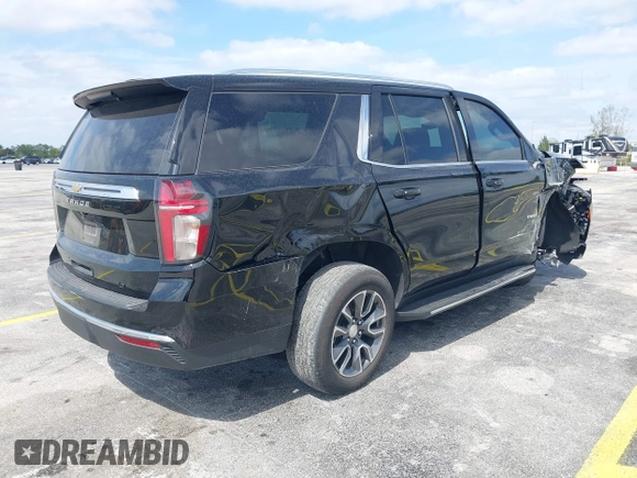 2024 Chevrolet Tahoe LT with VIN 1GNSCNKD5RR119420, listed as a IAAI auction lot 42099843 with 25,528 mi miles and . Bid and sale history available at DreamBid. Image 4.