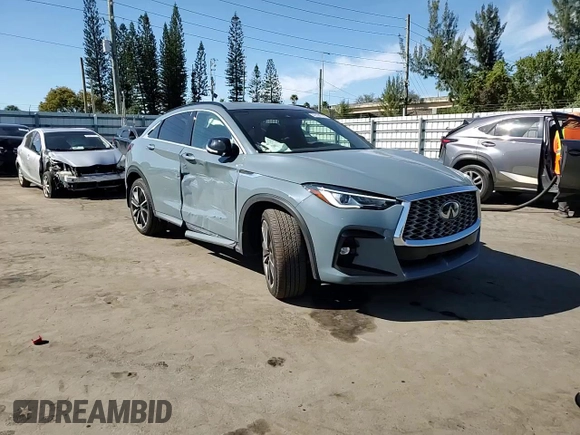 2024 Infiniti QX55 Luxe with VIN 3PCAJ5JR6RF113316, listed as a Copart auction lot 42184715 with 4,172 mi miles and Non Repairable. Bid and sale history available at DreamBid. Image 12.