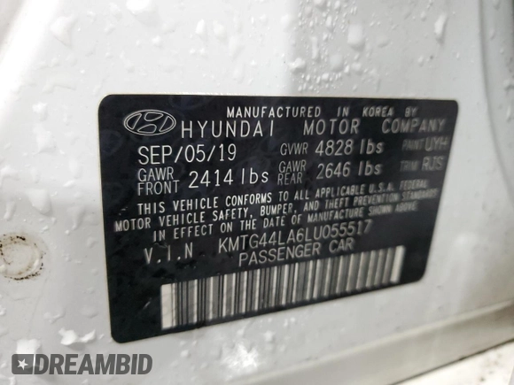 2020 Genesis G70 2.0T с VIN KMTG44LA6LU055517, выставлен на аукционе Copart как лот 44498445 с пробегом 76 816 миль миль и Списание • Salvage title. История ставок и продаж доступна на DreamBid. Изображение 14.