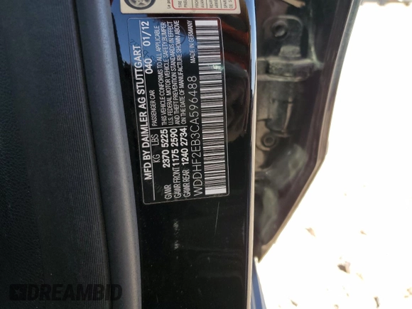 2012 Mercedes-Benz E 350 Luxury with VIN WDDHF2EB3CA596488, listed as a Copart auction lot 87231694 with 113,398 mi miles and Clean title. Bid and sale history available at DreamBid. Image 12.