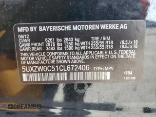 2012 BMW X5 35d z VIN 5UXZW0C51CL672406, wystawiony jako Copart lot #61686185 z przebiegiem 139 408 mil mil oraz Szkoda całkowita • Salvage title. Historia ofert i sprzedaży dostępna na DreamBid. Obrazek 13.