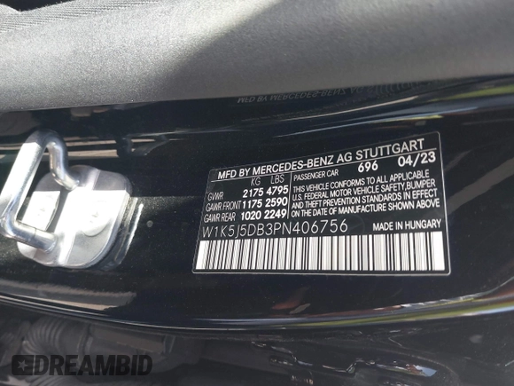 2023 Mercedes-Benz CLA 45 AMG z VIN W1K5J5DB3PN406756, wystawiony jako IAAI lot #41938828 z przebiegiem 37 898 mil mil oraz . Historia ofert i sprzedaży dostępna na DreamBid. Obrazek 9.