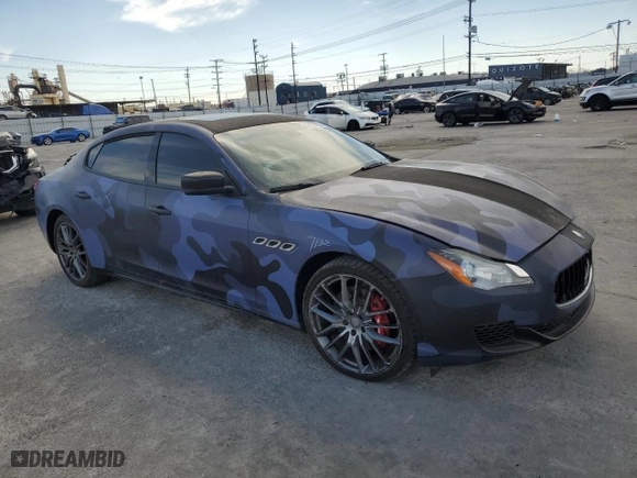 2015 Maserati Quattroporte S Q4 with VIN ZAM56RRA6F1135311, listed as a Copart auction lot 42123155 with 38,007 mi miles and Salvage Title. Bid and sale history available at carsss.com. Image 4.