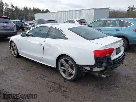 2013 Audi S5 Premium Plus with VIN WAUCGAFR0DA074875, listed as a IAAI auction lot 40936036 with 165,923 mi miles. Bid and sale history available at carsss.com. Image 3.