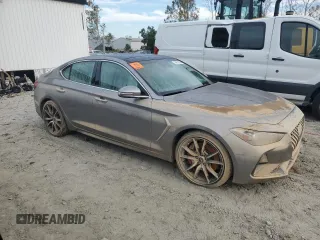2020 Genesis G70 3.3T with VIN KMTG34LE1LU051610, listed as a Copart auction lot 74852904 with 0 mi miles and Non Repairable. Bid and sale history available at carsss.com. Image 4.