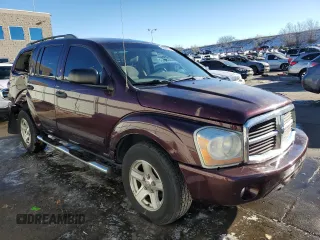 2005 Dodge Durango SLT with VIN 1D4HB48D65F583385, listed as a Copart auction lot 88905735 with 200,446 mi miles and Salvage title. Bid and sale history available at DreamBid. Image 4.