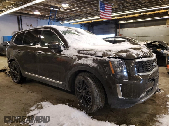 2022 Kia Telluride SX with VIN 5XYP5DHC2NG235782, listed as a Copart auction lot 46151635 with 28,531 mi miles and Salvage Title. Bid and sale history available at carsss.com. Image 4.