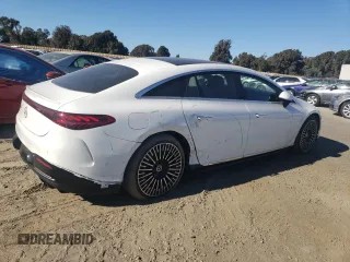 2022 Mercedes-Benz EQS with VIN W1KCG2DB5NA016394, listed as a Copart auction lot 78025024 with 12,621 mi miles and Salvage Title. Bid and sale history available at carsss.com. Image 3.