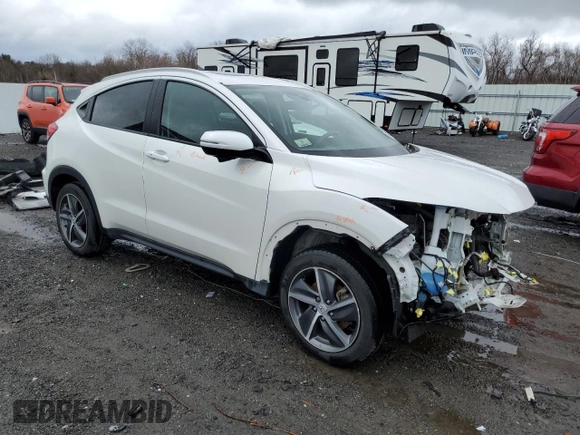 2021 Honda HR-V EX with VIN 3CZRU6H51MM736084, listed as a Copart auction lot 49614805 with 53,282 mi miles and Salvage Title. Bid and sale history available at carsss.com. Image 4.