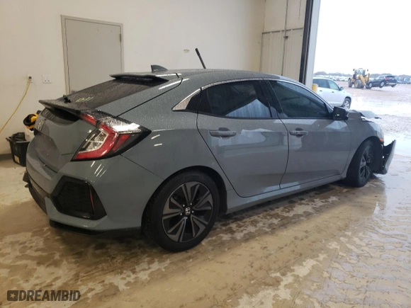 2017 Honda Civic Hatchback EX with VIN SHHFK7H59HU229639, listed as a Copart auction lot 88120435 with 51,210 mi miles and Salvage Title. Bid and sale history available at carsss.com. Image 3.