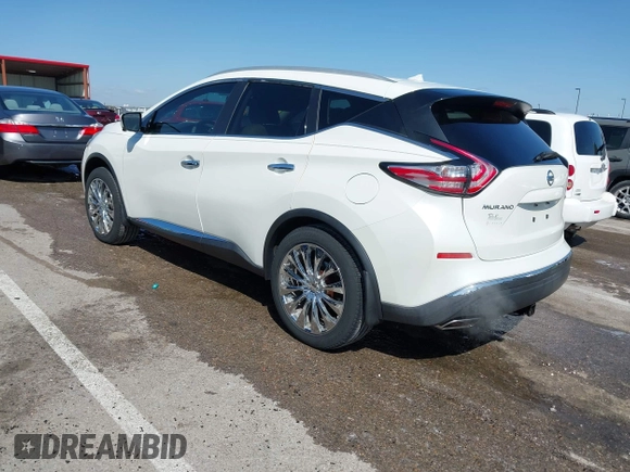 2015 Nissan Murano SL with VIN 5N1AZ2MH1FN235715, listed as a IAAI auction lot 41963660 with 59,566 mi miles and . Bid and sale history available at DreamBid. Image 3.