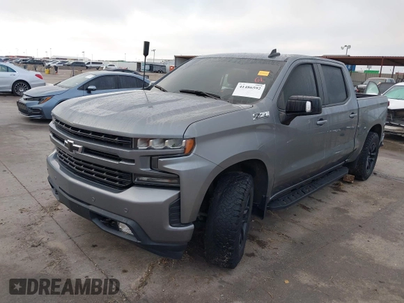 2021 Chevrolet Silverado 1500 RST with VIN 1GCUYEEL9MZ113053, listed as a IAAI auction lot 41486592 with 47,662 mi miles. Bid and sale history available at carsss.com. Image 2.