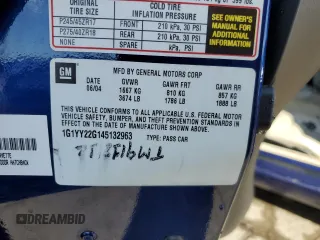 2004 Chevrolet Corvette with VIN 1G1YY22G145132963, listed as a Copart auction lot 74264184 with 74,077 mi miles and Salvage Title. Bid and sale history available at carsss.com. Image 13.