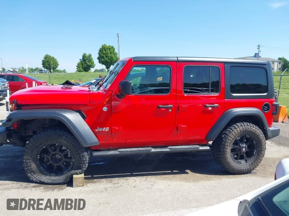 2018 Jeep Wrangler Unlimited Sport S z VIN 1C4HJXDGXJW168940, wystawiony jako IAAI lot #42200607 z przebiegiem 60 308 mil mil oraz . Historia ofert i sprzedaży dostępna na DreamBid. Obrazek 14.