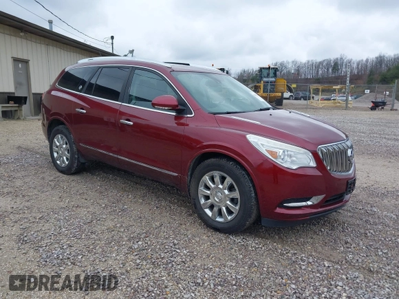 2015 Buick Enclave Leather with VIN 5GAKVBKD2FJ239835, listed as a IAAI auction lot 41892207 with 142,909 mi miles and . Bid and sale history available at carsss.com. Image 1.