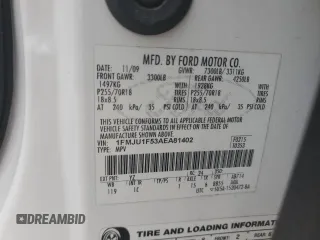 2010 Ford Expedition SSV с VIN 1FMJU1F53AEA81402, выставлен на аукционе Copart как лот 47481775 с пробегом 289 782 миль миль и Списание • Salvage title. История ставок и продаж доступна на DreamBid. Изображение 15.