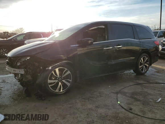 2019 Honda Odyssey Elite with VIN 5FNRL6H91KB052410, listed as a Copart auction lot 46517495 with 74,508 mi miles and Salvage Title. Bid and sale history available at DreamBid. Image 1.