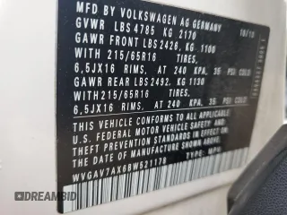 2011 Volkswagen Tiguan SEL w/Premium Navi with VIN WVGAV7AX6BW521178, listed as a Copart auction lot 56135045 with 155,438 mi miles and Clean title. Bid and sale history available at DreamBid. Image 13.