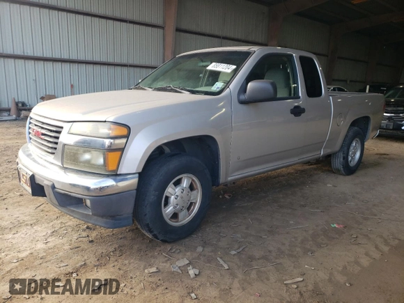 2007 GMC Canyon SLE1 with VIN 1GTCS199078104403, listed as a Copart auction lot 85811204 with 209,229 mi miles and Clean Title. Bid and sale history available at carsss.com. Image 1.
