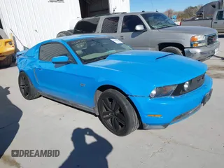 2010 Ford Mustang GT with VIN 1ZVBP8CH1A5144100, listed as a IAAI auction lot 41185098 with 55,844 mi miles. Bid and sale history available at carsss.com. Image 1.