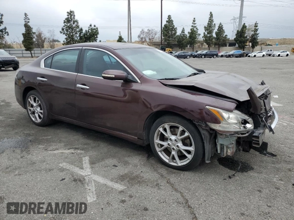 2014 Nissan Maxima SV with VIN 1N4AA5AP1EC499168, listed as a Copart auction lot 54109905 with 110,216 mi miles and Salvage title. Bid and sale history available at DreamBid. Image 4.