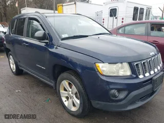 2013 Jeep Compass Latitude with VIN 1C4NJDEB5DD218146, listed as a IAAI auction lot 41849048 with 161,854 mi miles. Bid and sale history available at carsss.com. Image 1.