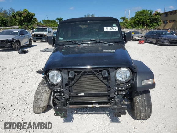 2022 Jeep Wrangler Unlimited Willys with VIN 1C4HJXDN2NW128081, listed as a Copart auction lot 61165615 with 28,525 mi miles and Salvage title. Bid and sale history available at DreamBid. Image 5.
