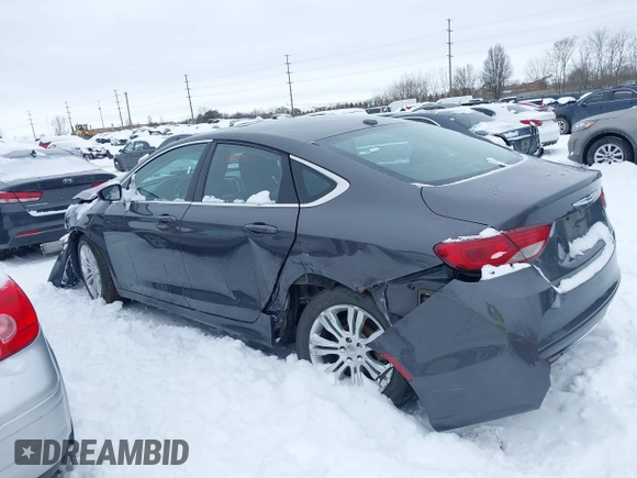 2015 Chrysler 200 Limited with VIN 1C3CCCAG5FN605570, listed as a IAAI auction lot 41246742 with 142,574 mi miles. Bid and sale history available at carsss.com. Image 15.