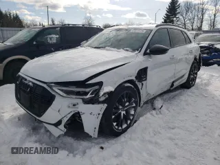 2022 Audi e-tron Premium with VIN WA1AAAGE4NB023103, listed as a Copart auction lot 43551575 with 97,461 mi miles and Salvage Title. Bid and sale history available at DreamBid. Image 1.